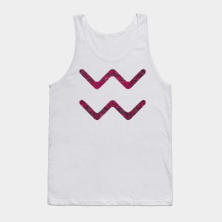 Paisley Aquarius Zodiac Sign Tank Top